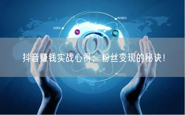 抖音赚钱实战心得：粉丝变现的秘诀！